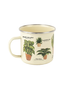 Taza esmaltada "Plantas"