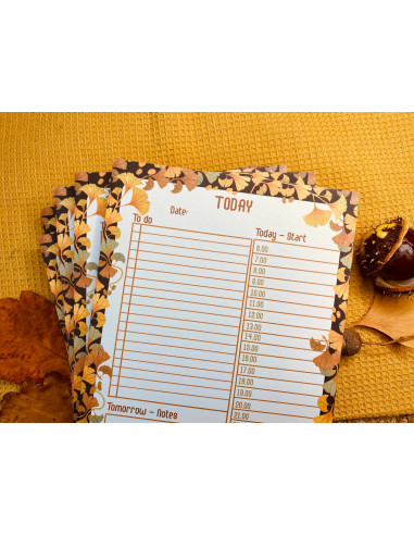 Planificador diario A5 "Ginkgo"