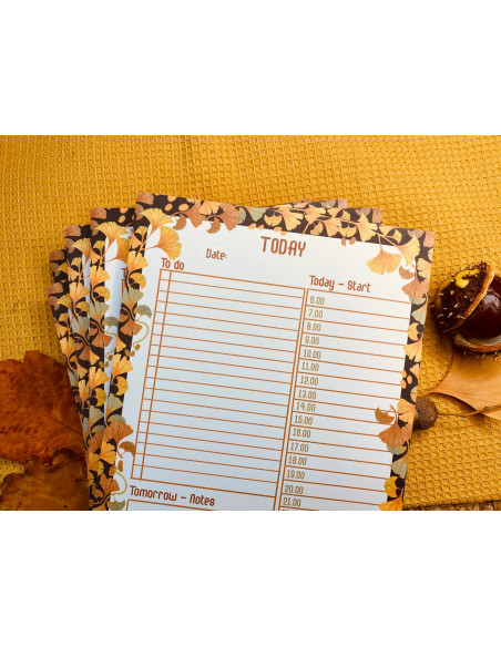 Planificador diario A5 "Ginkgo"