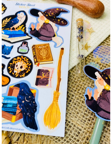 Hoja de pegatinas "Witch"