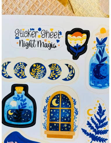 Hoja de pegatinas "Night Magic"