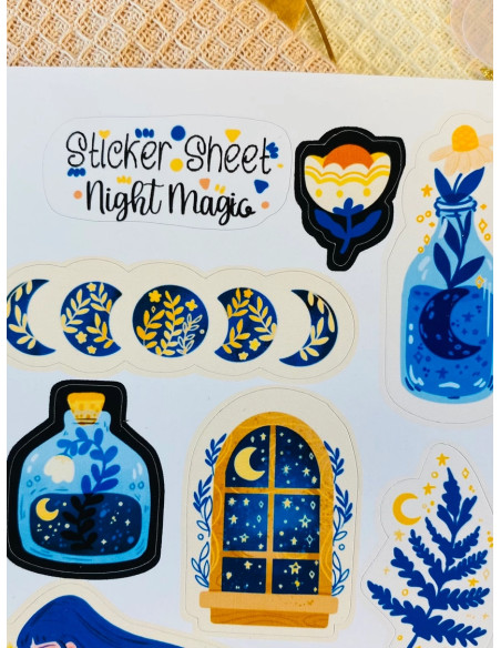 Hoja de pegatinas "Night Magic"