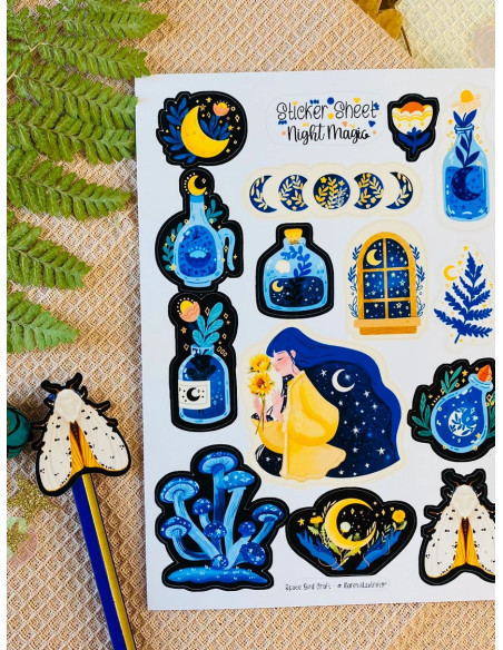 Hoja de pegatinas "Night Magic"