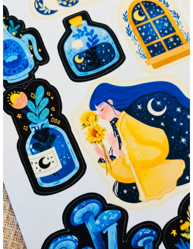 Hoja de pegatinas "Night Magic"