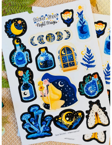 Hoja de pegatinas "Night Magic"